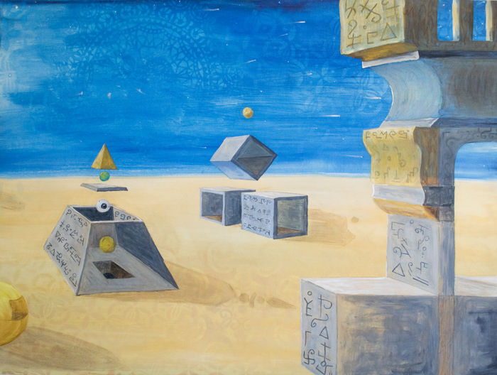 surreal landscape pyrmid by Michael Reigle Wagner